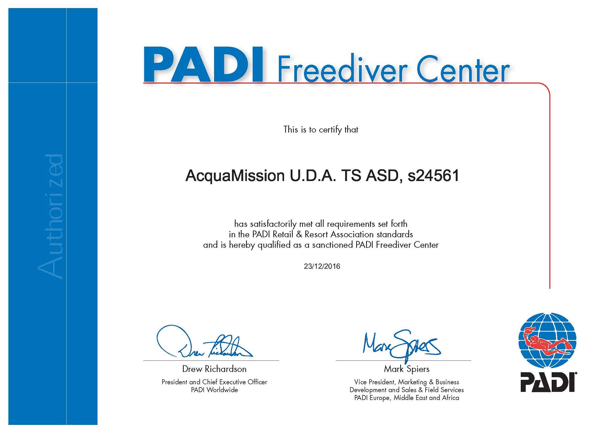 freediver authorized
